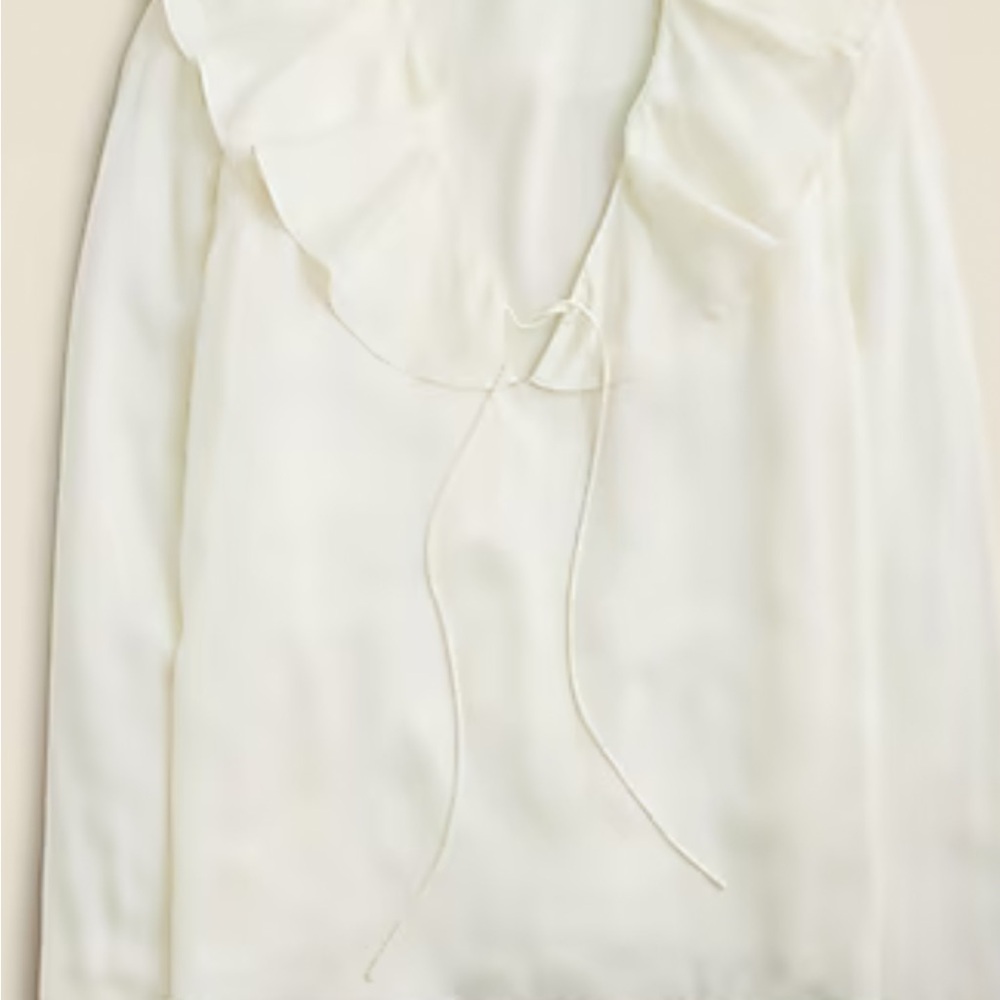 J. Crew Cream Ruffled Blouse NEW size M